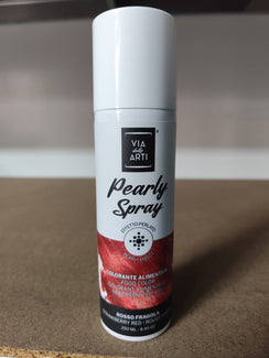 Bomboletta spray colorante alimentare rosso fragola perlato Solchim 250ml effetto perlato cake design