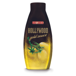 Salsa al pomodorino giallo Hollywood Squeezer 1170g, salsa agrodolce a base di pomodoro giallo della Piana del Sele, perfetta per accompagnare formaggi, salumi, fritti, panini e hamburger